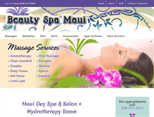 Tablet Screenshot of beautyspamaui.com